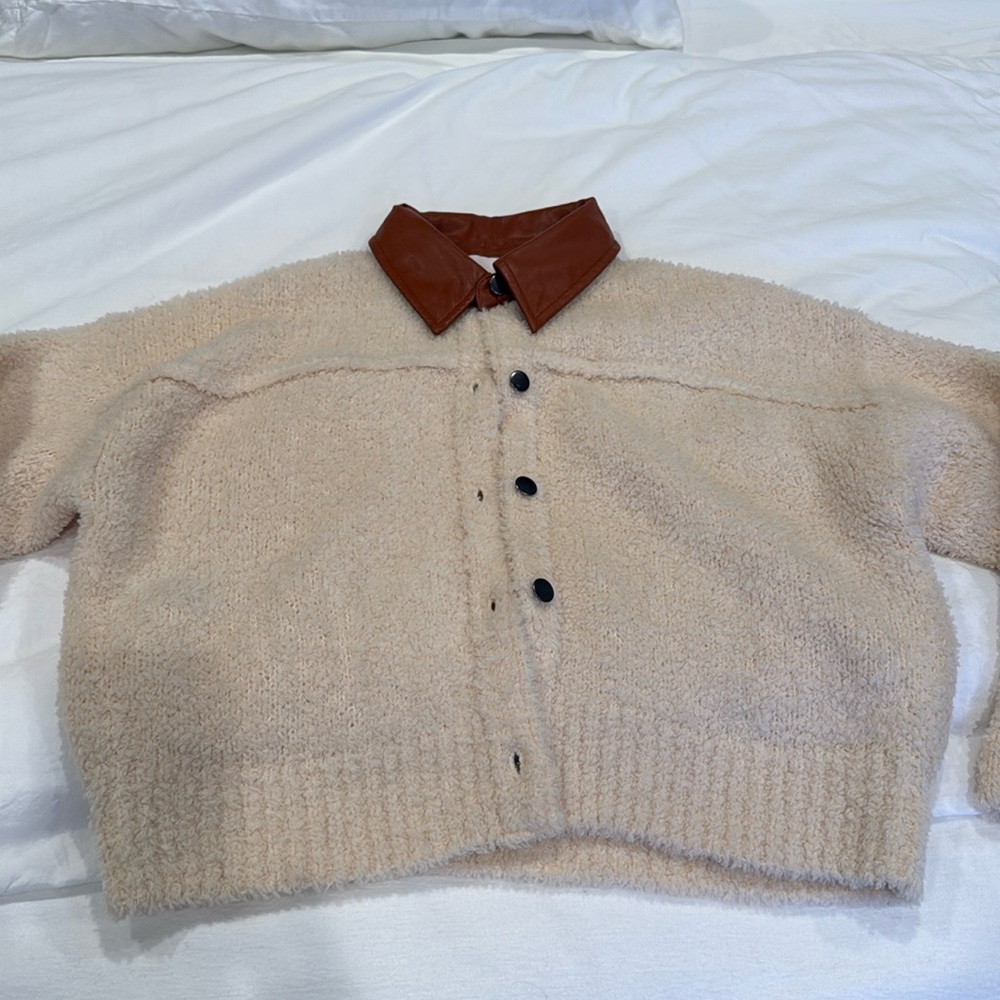 Teddy cardigan cinq a sept worn once size small